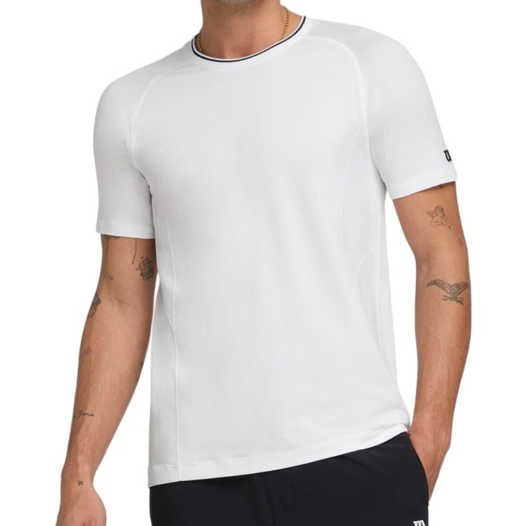 Wilson Tennis T-shirt Crew Team Seamless White Men's